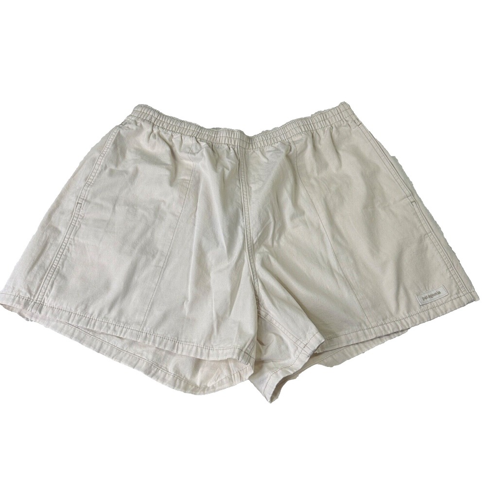 Patagonia Women's Funhoggers 4" Shorts (Undyed Natural) Size L NEW